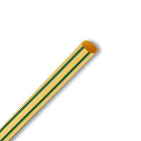 ТУТ 6/2 желто-зеленая L=1м Трубка термоусаживаемая тонкостенная 6/2 мм до 1кВ GTI-3000 6/2
